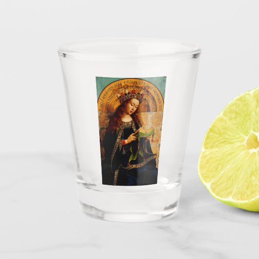 Jungfrau Mary von Jan van Eyck Schnapsglas (Vorderseite)