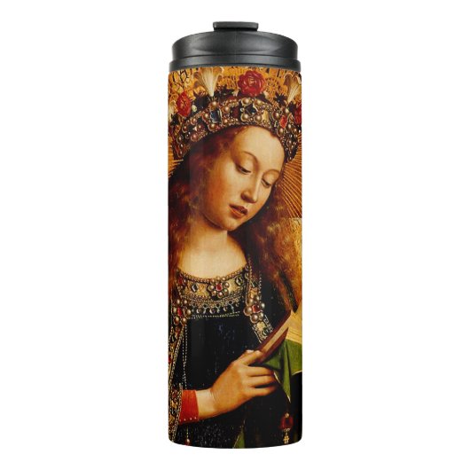 Jungfrau Mary von Jan van Eyck Thermosbecher (Vorderseite)