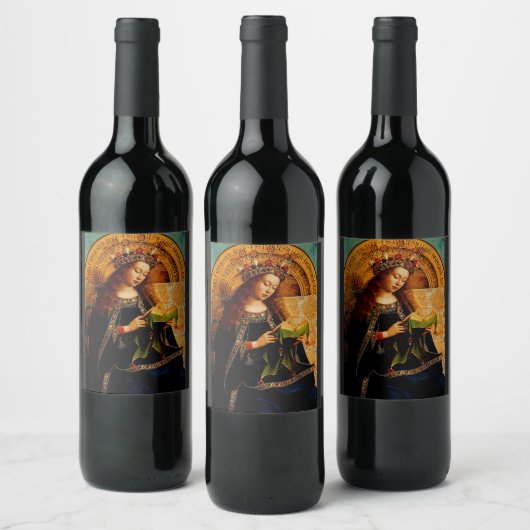 Jungfrau Mary von Jan van Eyck Weinetikett (Flaschen)