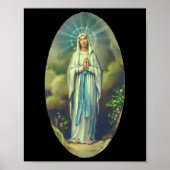 Jungfrau Mary von Lourdes unsere Dame Christliche Poster (Vorne)