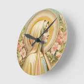 Jungfrau Mary Wall Clock Runde Wanduhr (Winkel)