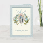 Jungfrau Mary Wedding Anniversary Religicard Karte (Vorderseite)