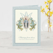Jungfrau Mary Wedding Anniversary Religicard Karte (Gelbe Blume)