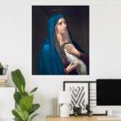 Jungfrau Mary weint E. Steinmann Poster (Heimbüro)