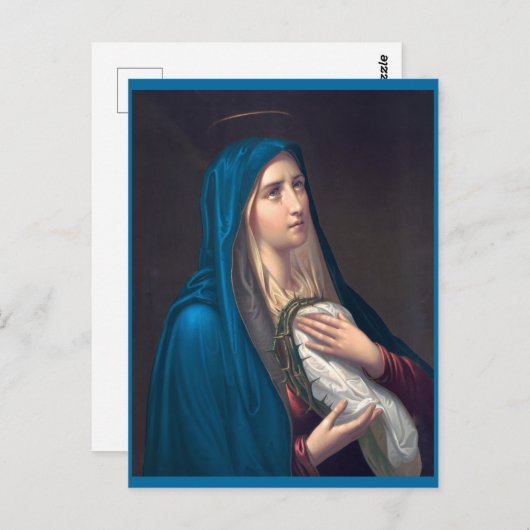 Jungfrau Mary weint E. Steinmann Postkarte (Vorne/Hinten)