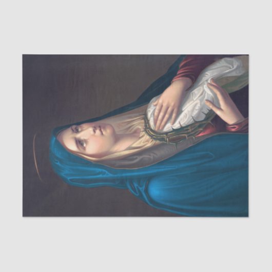 Jungfrau Mary weint E. Steinmann Seidenpapier (Vorderseite)