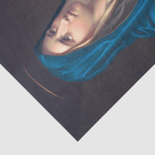 Jungfrau Mary weint E. Steinmann Seidenpapier (Ausschnitt)