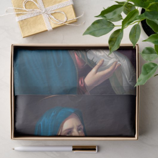 Jungfrau Mary weint E. Steinmann Seidenpapier (Geschenk)