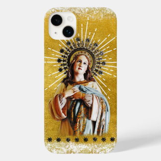 Jungfrau Mary White & Gold Starry Crown Case-Mate iPhone 14 Plus Hülle