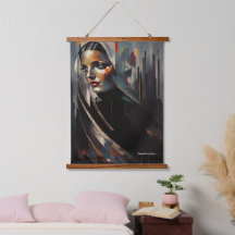 Jungfrau Mary Wood Topped Wall Tapestry