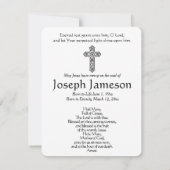 Jungfrau MaryKatholische Beerdigungskarte (Rückseite)