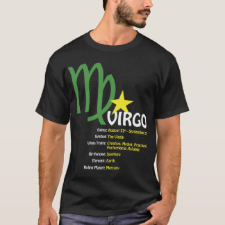 Jungfrau-Merkmal-Dunkelheits-T - Shirt