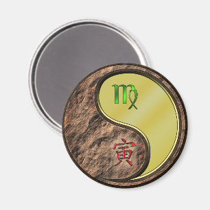 Jungfrau & Metall-Tiger Magnet