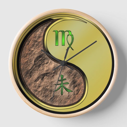 Jungfrau & Metall Ziege Uhr (Vorderseite)
