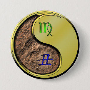 Jungfrau & Metallener Ochse Button