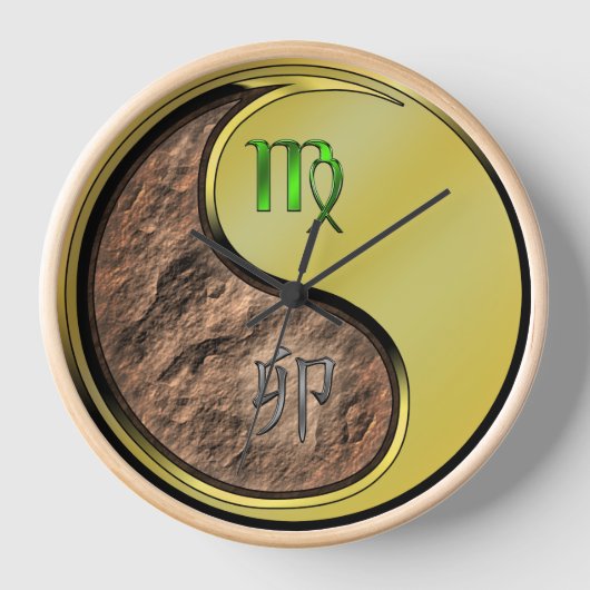 Jungfrau & Metallhase Uhr (Vorderseite)