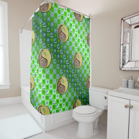 Jungfrau & Metallschlange Duschvorhang (Beispiel)
