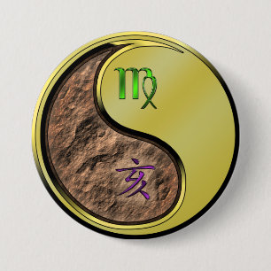 Jungfrau & Metallschwein Button