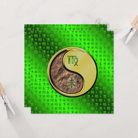 Jungfrau & Metallziege Karte (Vorderseite/Rückseite Beispiel)