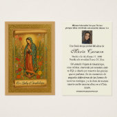 Jungfrau Mexiko Guadalupe Gedenkstätte für Beerdig (Vorne & Hinten)