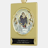 Jungfrau mit Angels Bouguereau Banner-Ornament Gold (Links)