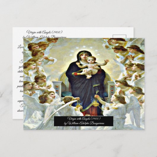 Jungfrau mit Angels Bouguereau Postkarte (Vorne/Hinten)