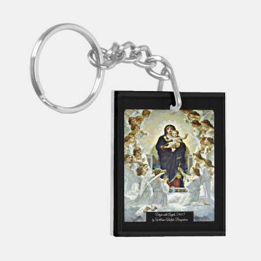 Jungfrau mit Angels Bouguereau Schlüsselanhänger (Vorderseite links)