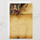 JUNGFRAU MIT CHILD-Parchment-Monogramm Briefpapier (Vorne/Hinten)