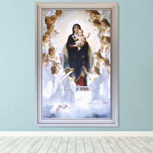 Jungfrau mit Engeln von William Adolphe Bouguereau Leinwanddruck (Insitu (Holzboden))