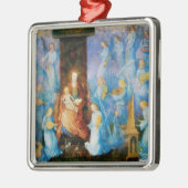 JUNGFRAU MIT KIND - ANGELKONZERT, Blauer Saphir Ornament Aus Metall (Links)