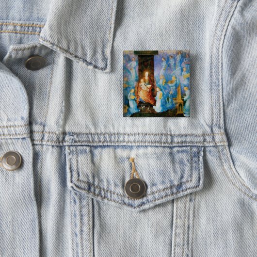 JUNGFRAU MIT KIND - ANGELKONZERT BUTTON (Beispiel)