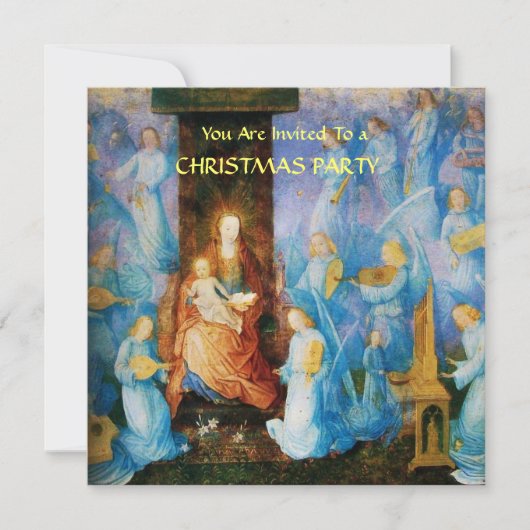 JUNGFRAU MIT KIND - ANGELKONZERT EINLADUNG (Vorderseite)