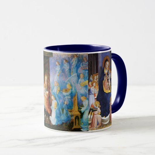 JUNGFRAU MIT KIND - ANGELKONZERT TASSE (VorderseiteRechts)