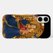 JUNGFRAU MIT KIND, ANGELN, Schwarz, Gelb, Blau Case-Mate iPhone Hülle (Rückseite (Horizontal))