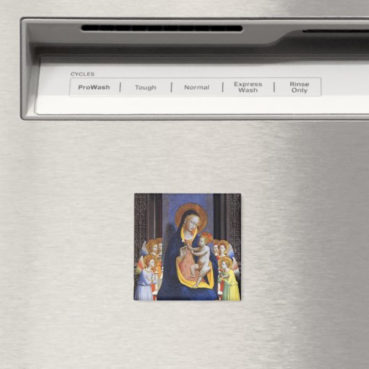 JUNGFRAU MIT KIND, ANGELN UND SITZEN MAGNET (In Situ (Geschirrspüler))