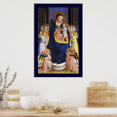 JUNGFRAU MIT KIND, ANGELN UND SITZEN POSTER (Küche)