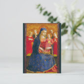 JUNGFRAU MIT KIND ,ANGELS Fra Angelico Weihnachten Postkarte (Stehend Vorderseite)