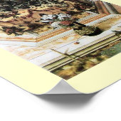 JUNGFRAU MIT KIND, blau schwarz Poster (Ecke)