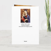 JUNGFRAU MIT KIND ,Blue Saphir Feiertagskarte (Rückseite)