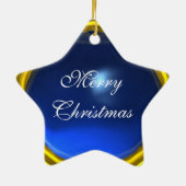 JUNGFRAU MIT KIND ,Blue Saphir Keramik Ornament (Hinten)