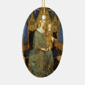 JUNGFRAU MIT KIND ,Blue Saphir Keramikornament (Rechts)