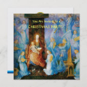 JUNGFRAU MIT KIND - KONZERT MIT ANGELN Eismetall Einladung (Vorne/Hinten)