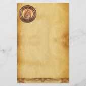 JUNGFRAU MIT KIND, Pergament Briefpapier (Vorderseite)