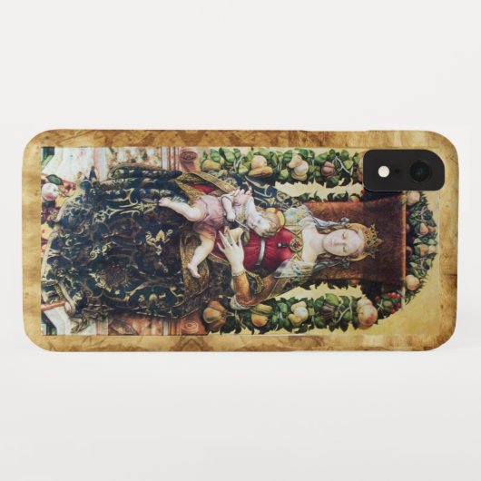 JUNGFRAU MIT KIND , Pergament Case-Mate iPhone Hülle (Rückseite (Horizontal))