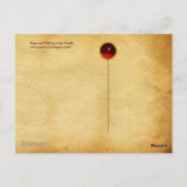 JUNGFRAU MIT KIND , Pergament Postkarte (Rückseite)