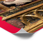 JUNGFRAU MIT KIND ,Red Ruby Christmas Poster (Ecke)