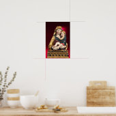 JUNGFRAU MIT KIND ,Red Ruby Christmas Poster (Küche)