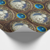 JUNGFRAU MIT KIND ,Saphirsteinen Geschenkpapier (Ecke)