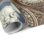 JUNGFRAU MIT KIND ,Saphirsteinen Geschenkpapier (Rolleneckpunkt)