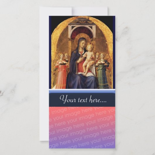 JUNGFRAU MIT KIND UND ANGELN (Vorderseite)